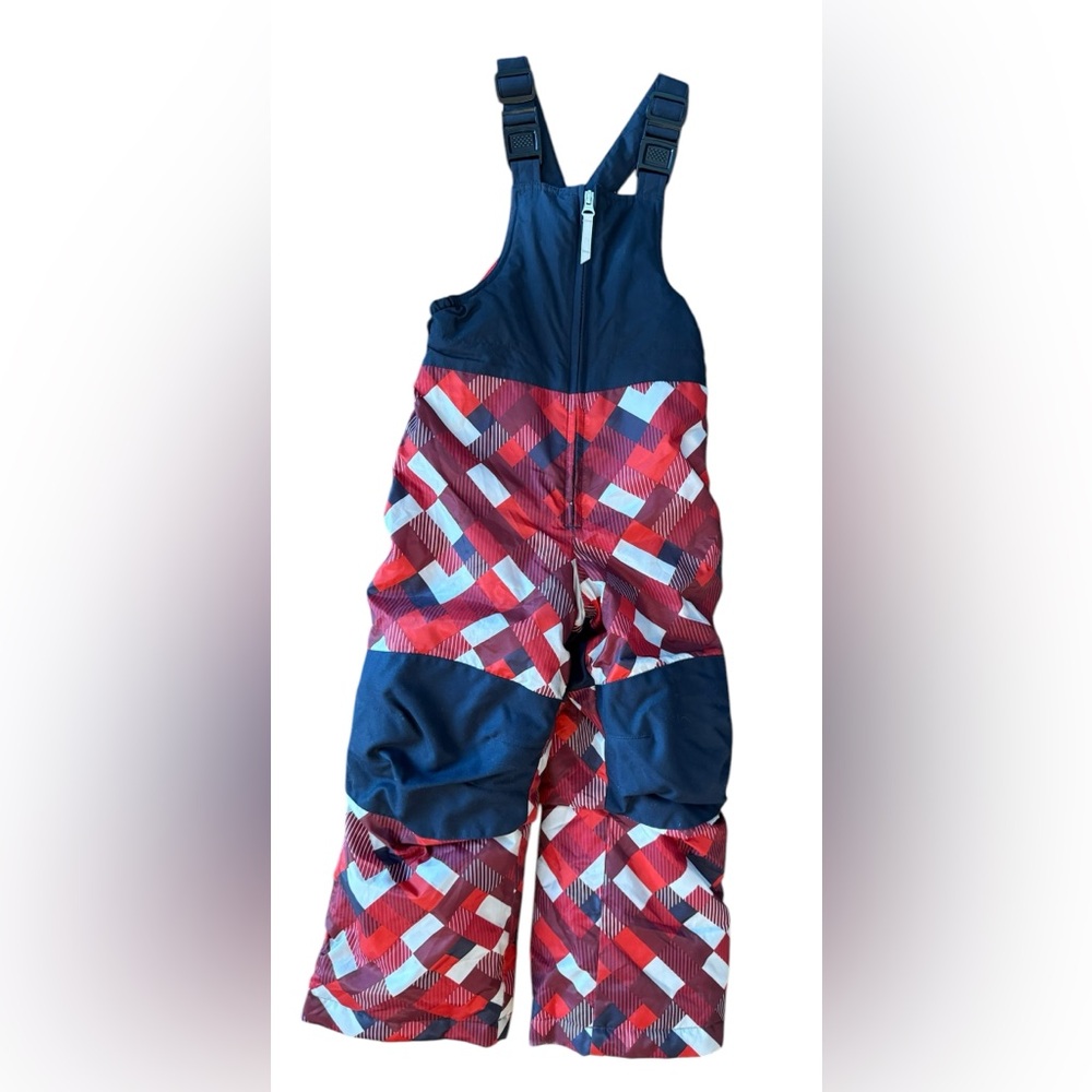 Perfect Lands' End Kids Grow-A-Longs Snow Ski Bib Pants Unisex Size 4 Geometric